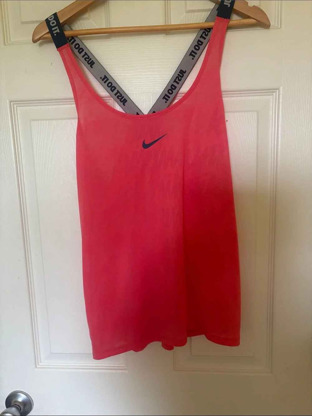 Nike Coral Pink Performance Tank with Branded Straps